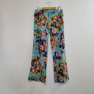 Free people down and out flare printed pants 0 nwt